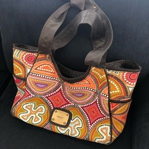 Jimmy Choo Canvas and Leather Tote Handbag